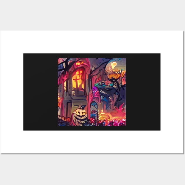 SURREAL HALLOWEEN STREET SCENE Wall Art by sailorsam1805